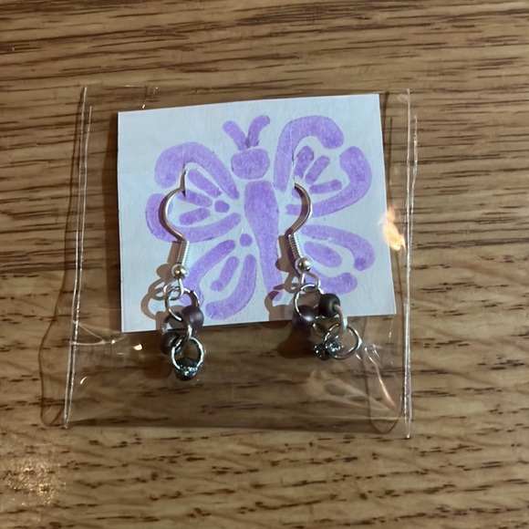 Handmade , glass beads , earrings - Picture 7 of 10